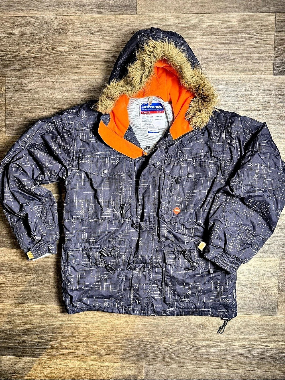 Trespass Elevate Ski Jacket Blue & Orange Large Vintage 90’s